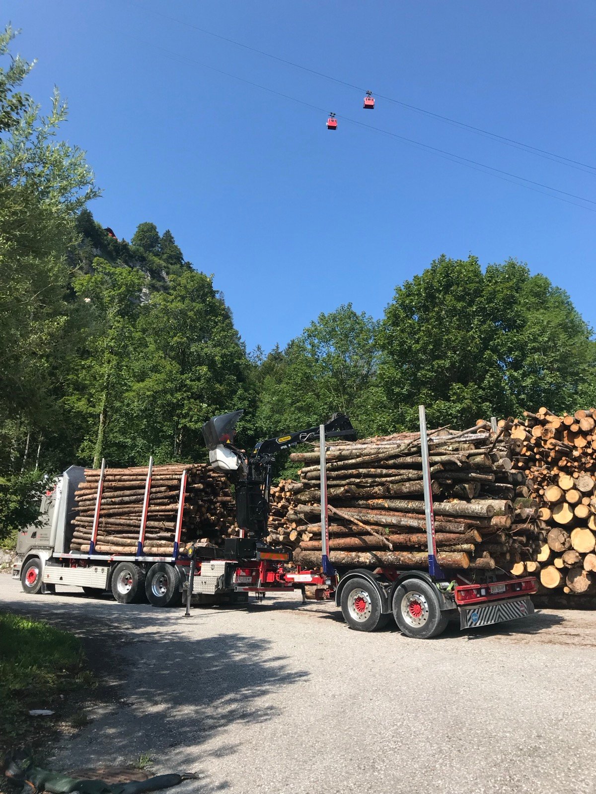 Loaded timber truck ready for transport